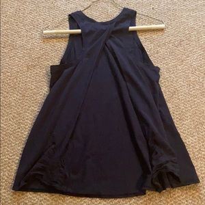 blue lululemon cut out tank